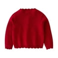 thumbnail image 2 of Godderr Baby Girl Knitted Cardigan Sweater Toddler Button Cardigan Top Simple Breathable Cardigan, 2 of 5