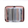 thumbnail image 3 of LQCrafK Leather Credit Card Holder Wallet RFID Blocking Secure Card Case Zipper, 3 of 6