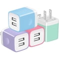 thumbnail image 1 of Cargador de pared USB, X-EDITION, paquete de 4, 10,5 W/2,1 A, adaptador de corriente universal de enchufe de pared USB de 2 puertos para iPhone 14 13 12 11 Pro Max Mini SE XS XR X 8 7 6S 6 Plus, Samsu, 1 of 4