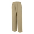 thumbnail image 5 of TRUBKH Womens Linen Pants Pinstripe Pants Palazzo Pants Elastic Waist Summer Pants for Women Elastic Smock Waist Baggy Tapered Pants Women Casual Pants for Women Pull On Pants Beige L, 5 of 9
