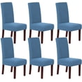 thumbnail image 1 of Paquete de seis fundas para sillas engrosadas azul pavo real Xemadio CJWUS-7084, 1 of 7