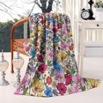 thumbnail image 3 of Pioneer Flower Blanket,Comfortable Soft Flannel Throw Blanket,All Season,Warm Lightweight Blankets for Sofa Bed Couch Living Room Chair,50"x60"(130x150cm), 3 of 4