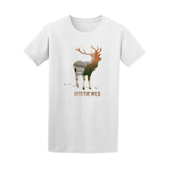 Into The Wild Deer T-Shirt Men -Image by Shutterstock, Male 3X-Large