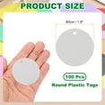 thumbnail image 2 of Uxcell 100Pcs Round Plastic Tags (5cm/1.9", Gray) - Blank Merchandise Clothing Labels Waterproof & Durable Identification Price Tags for Supermarkets Warehouse Office, 2 of 6