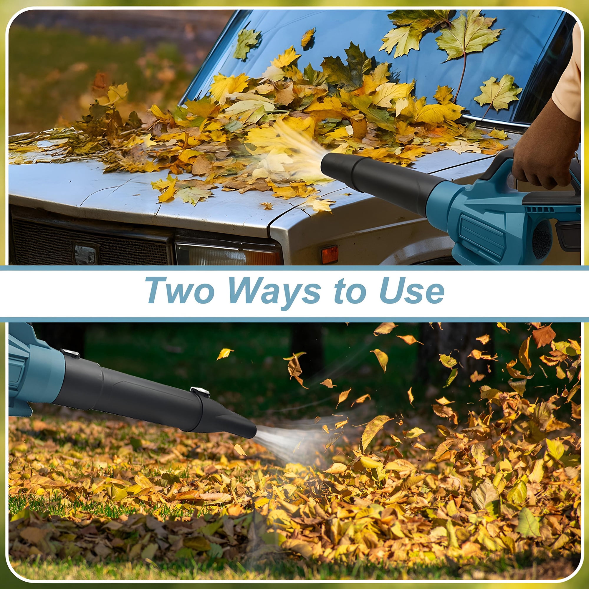 Pecham Leaf Blower Cordless, 21V Leaf Blower with 4.0 Ah Battery, 480CFM &160MPH Electric Blower for Lawn Care, Yard, Garage, Blowing Leaves, Dust or Snow