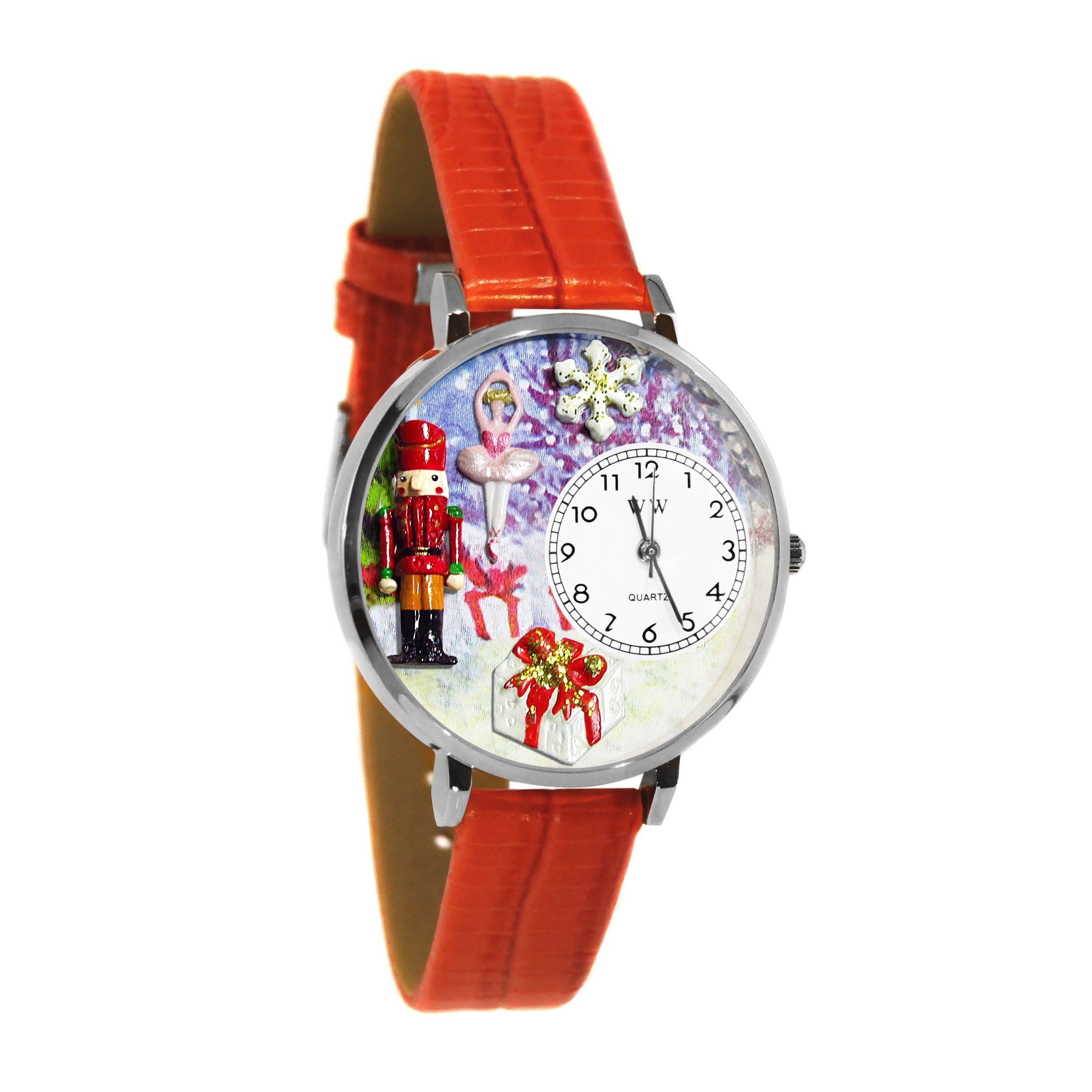 Christmas Nutcracker Watch in Silver (Large)