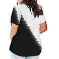 thumbnail image 3 of Plus Size Mujeres Blusas Cuello en V Casual Suelto Verano Blusa de Manga Corta para el Uso Diario Y Casual, 3 of 5