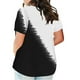 thumbnail image 3 of Plus Size Mujeres Blusas Cuello en V Casual Suelto Verano Blusa de Manga Corta para el Uso Diario Y Casual, 3 of 5