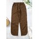 thumbnail image 2 of ABPHQTO Pantalones casuales con cordón en la cintura con abertura lateral de leopardo para mujer, 2 of 5