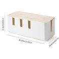 thumbnail image 2 of Caja De Gestión De Cables Caja De Almacenamiento De Cables De Escritorio Ampliamente Utilizada Soporte De Cable Ligero Para El Hogar Con Tapa Para El Hogar Sala De Estar Dormitorio Methold HA018526-00, 2 of 7