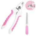 thumbnail image 2 of Stainless Steel Cat and Dog Nail Clippers and Trimmer - with Safety Guard To Avoid Over Cutting - Razor Sharp Blade for Thick Toenail Pink, 2 of 8