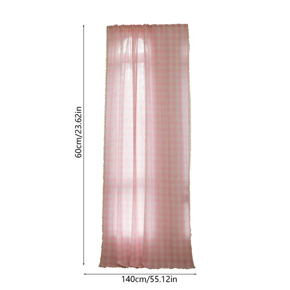 Qholemyo Rural Style Sheer Curtains Woven Curtains Semi Living Room Bedroom Balcony Curtains Long Curtains Home Decor Light Filtering Curtains