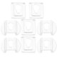thumbnail image 1 of 20pcs Picture Frame Keyhole Hangers Clear Acrylic Hanging Clips Wall Hanging Shelf Hooks Mirror Mounting Brackets Backplane Tools, 1 of 4