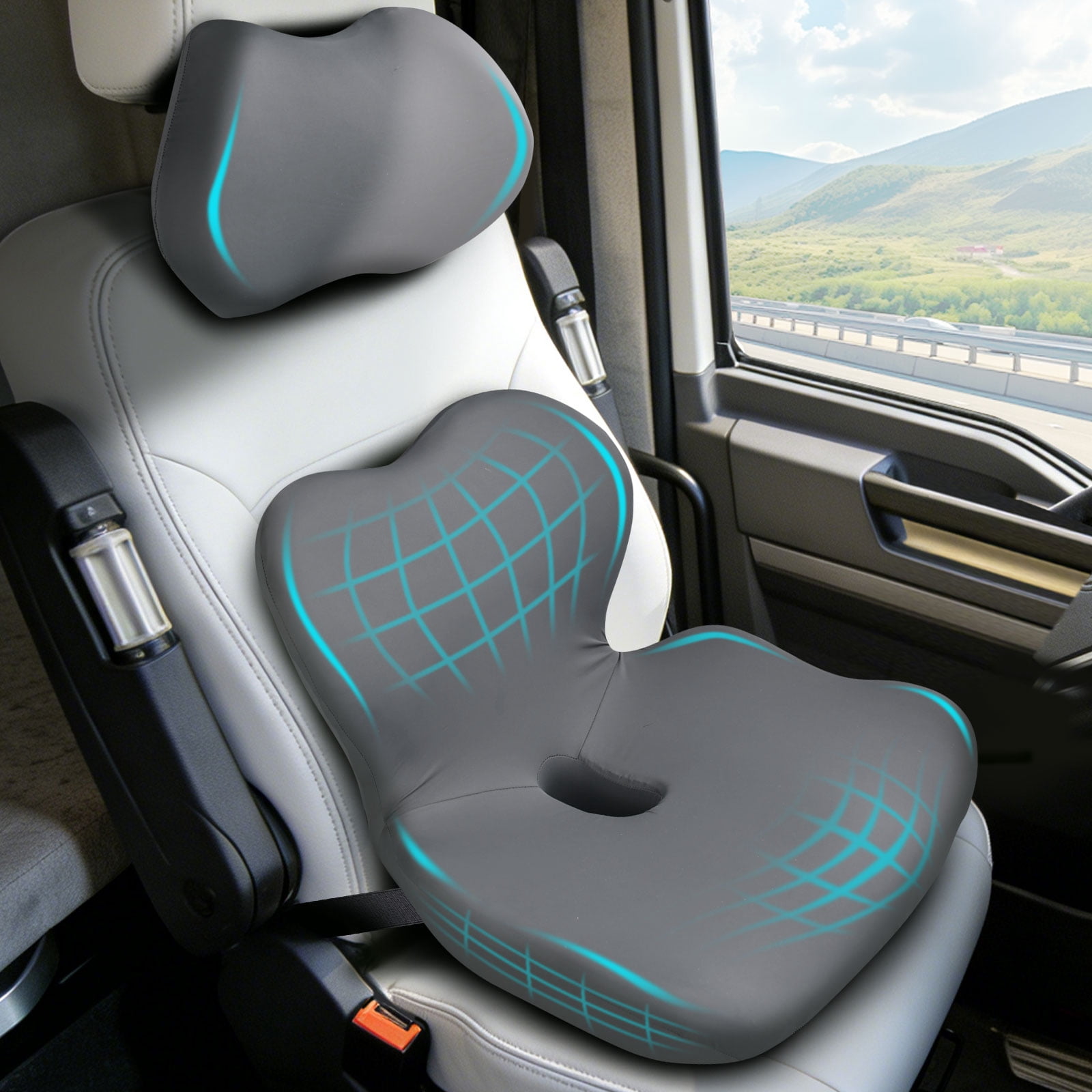 Nexpow Memory Foam Seat Cushion for Tailbone Pain Relief Ergonomic