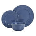 thumbnail image 7 of Tabletops Gallery Richmond 12-Piece Reactive Glaze Stoneware Dinnerware Set of Kitchen Dishes, Dinner Plates, Cereal Bowls, Service for 4, Blue, 7 of 7