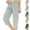 Gray, variant on Women Capri Pants Sky Blue Stretch Lightweight Casual Cargo Pants Cropped Trousers Outdoor Clothes