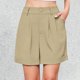 thumbnail image 2 of Pantalones cortos anchos con cintura elástica para mujer - Pantalones cortos de trabajo a medida - Poliéster, S-XXL, 2 of 8