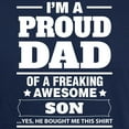 thumbnail image 3 of CafePress - I'm A Proud Dad Of A Freaking Awesome Son T Shirt - Men's Classic Graphic Cotton T-Shirt, 3 of 4