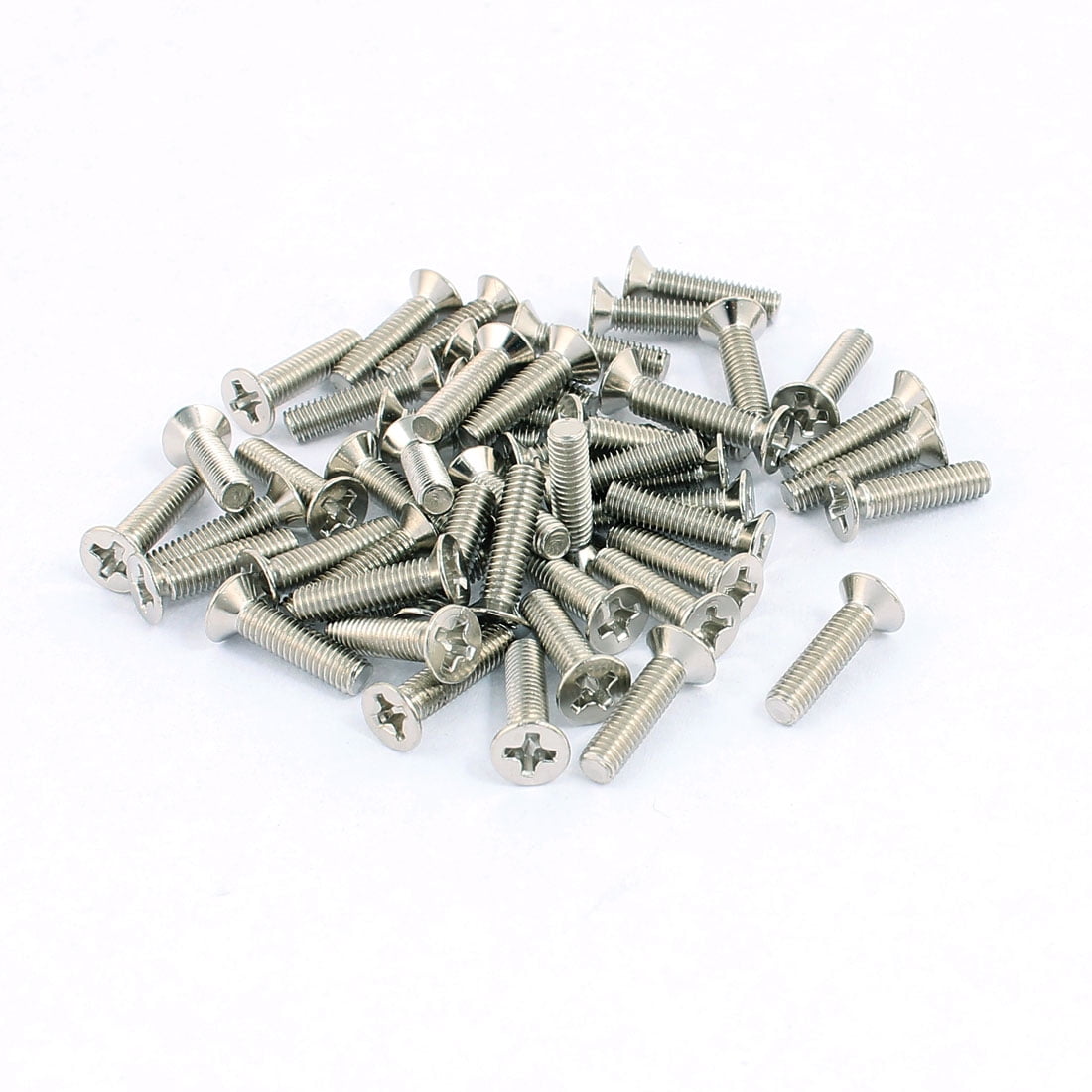 50 Pcs M3x12mm Stainless Steel Countersunk Head Phillips Machine Screws