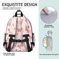 thumbnail image 5 of Pink Butterfly Pink Wings Pattern Backpack for School,Cute School Bag,Schoolbag with Adjustable Shoulder Straps & Padded Back,15.25"x11.5"x5.25", 5 of 5