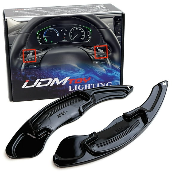 Gloss Black Finish Larger Paddle Shifter Extensions For Honda Accord Civic Insight CR-V, For Acura TL