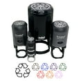thumbnail image 1 of Recycle Symbol Outline Self-Inking Rubber Stamp Ink Stamper - Fuchsia Ink - Small 3/4 Inch, 1 of 7