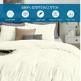thumbnail image 3 of Ivory King ( 104" x 90" ) Size 100% Cotton Duvet Set, 800 Thread Count, Stripe Pattern, 1-Piece Comforter Cover with Zipper Closure & 2-Pillow Shams– Hotel Quality, All-Season, 3 of 5