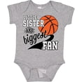 thumbnail image 3 of Inktastic Little Sister and Biggest Fan Basketball Player Girls Baby Bodysuit, 3 of 5