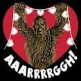 thumbnail image 2 of Men's Star Wars Chewie Valentine Heart  Graphic Tee Black 2X Large, 2 of 5