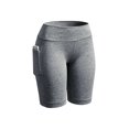 thumbnail image 2 of Deago Yoga Shorts for Women High Waist Workout Shorts Tummy Control Running Biker Shorts with Side Pockets (Gray, XXL), 2 of 7