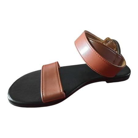 

Women Slide Sandals Adjustable Ladies Simple Retro Casual High Top One Size Buckle Strap Large Lightweight Sandals Men Flip Flops Size 8