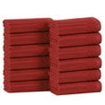 thumbnail image 2 of Superior Soho Ribbed Cotton Face Towel/Washcloth Set of 12, Burgundy, 2 of 9