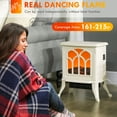 thumbnail image 4 of HOMCOM Living Room Electric Fireplace Stove Heater, 750W/1500W, Beige, 4 of 8
