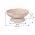 thumbnail image 6 of Kouboo La Joll Rattan Fruit Bowl, Large, Decorative Pedestal Fruit Bowl, Handmade Rustic High Stand Fruit Bowls For Kitchen, Dinning Table, White Wash, 6 of 6