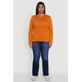 thumbnail image 3 of Womens Plus Size Basic Long Sleeve Crew Neck T-Shirt, 3 of 5