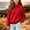 A10-Red # Girls Tops, variant on Falkdiz Long Sleeve Shirts for Girls Waffle Winter Tops Loose School Outdoor Solid Color Party Girls Pullover Crew Neck , Black , Size: 5-6 Years
