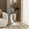 thumbnail image 6 of Furniture of America Navarre Glass Top End Table with White Base, 6 of 8