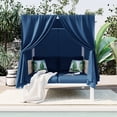 thumbnail image 2 of Patio Sun Lounger With Curtains - Stylish And Comfortable Outdoor Seating, Thick Cushions & Pillows, Weaving, Water-, 70.9''h X57.5''w X 57.5''d Versatile Seat Elegant Look, 2 of 7