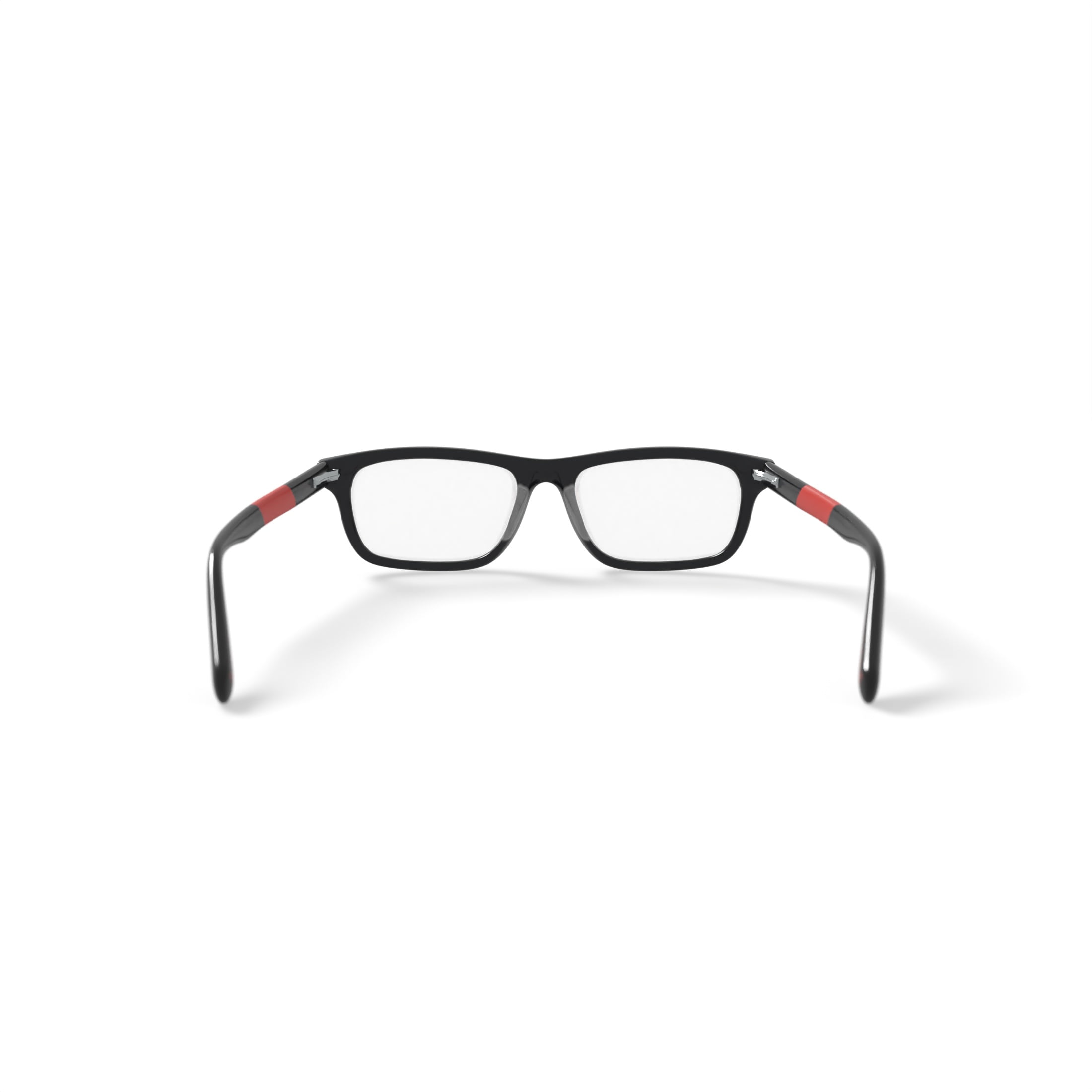 Nike Youth 5535G Prescription Eyeglasses with Case, Black/Red