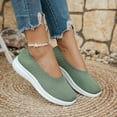 thumbnail image 6 of Women's Slip-On Walking Sneakers - Breathable Mesh Flat Comfort Shoes for Travel & Daily Wear, 6 of 13