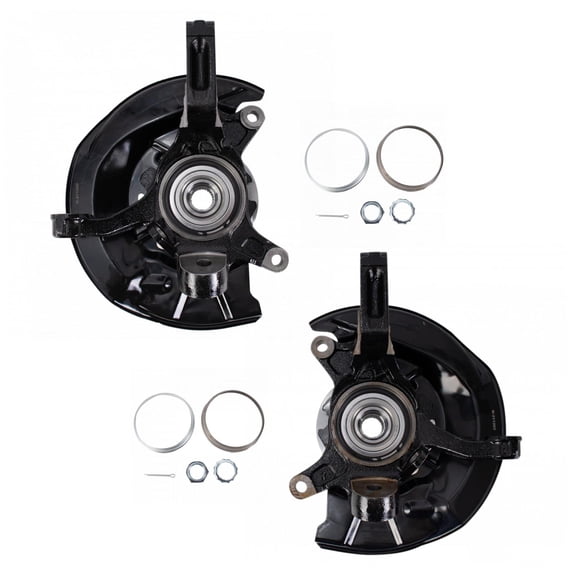 TRQ Complete Wheel Hub Bearing & Steering Knuckle Assembly Pair for Toyota Camry BHA34234