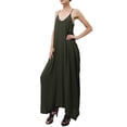 thumbnail image 2 of J. METHOD Women's Sleeveless Adjustable Spaghetti Strap Lightweight Loose Fit Maxi Long Dress NEWDR25 Hunter Green S, 2 of 7