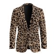 thumbnail image 5 of HELLHERO Leopard Polyester Casual Sport Coats with Lightweight, Regular Fit With Pockets Mens Dress Jackets for Prom, 5 of 8