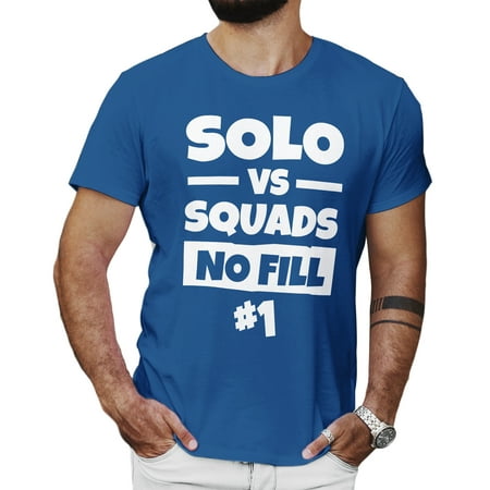 Lerage Shirts Solo Vs Squads No Fill Fortnite Funny Fan Made Tee - departments
