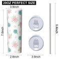 thumbnail image 3 of Pioneer Flower Floral Print Pattern 20oz Skinny Tumbler with Straw & Lid, Double Wall Vacuum Insulated Cup, Leak-Proof, Cup Holder Friendly, Hot 6H Cold 12H, 3 of 6