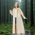 thumbnail image 4 of Ksruee Rain Ponchos for Adults Long Adults Rain Poncho with Sleeves Lightweight Trench Coats with Adjustable Drawstring Jacket for Cycling Backpacking Camping special, 4 of 9
