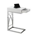 thumbnail image 1 of Atlin Designs Table de Bout en Métal avec Tiroir en Blanc Brillant, 1 of 2