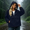 thumbnail image 5 of Trikvn Anorak Jacket Women Hooded Removable Half Zip Lightweight Pullover Windbreaker with Pockets Long Sleeve Loose Outdoor Rain Coat for Hiking, 5 of 8
