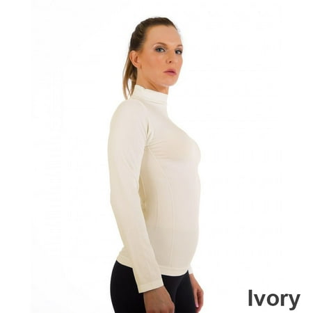 Download EK TANCO - Women Stretch Long Sleeve Mock neck Turtleneck ...