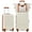 White, variant on 3 Piece Traveling Hardside Value Luggage Set, 24" Checked Luggage, 20" Carry-on Luggage and 16" Duffel, Pink